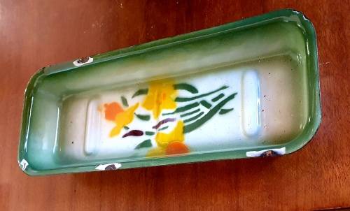 1930s 5 PIECE ENAMELWARE BATHROOM SET !! EXCEPTIONAL CONDITION !! SEE DETAIL DESCRIPTION !!