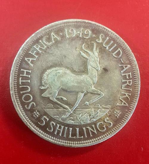 SILVER 1949 CROWN. 5 Shillings - George VI. Silver (.800) 28.28 g EXCEPTIONAL CONDITION !!