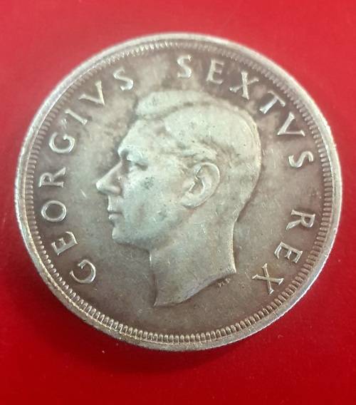 SILVER 1949 CROWN. 5 Shillings - George VI. Silver (.800) 28.28 g EXCEPTIONAL CONDITION !!