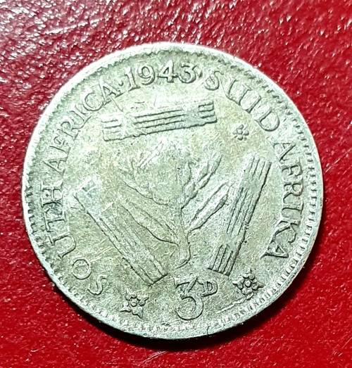 SILVER 1943 . 3 PENCE George VI  EXCEPTIONAL CONDITION !!