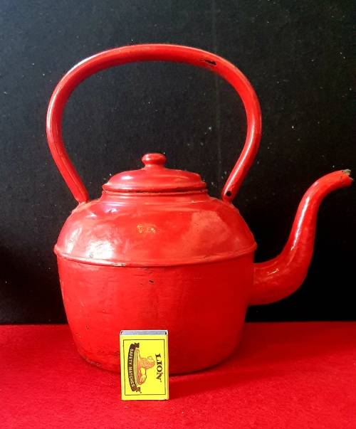 ORIGINAL STEAM TRAIN HUGE CONDUCTORS KETTLE. 1900s