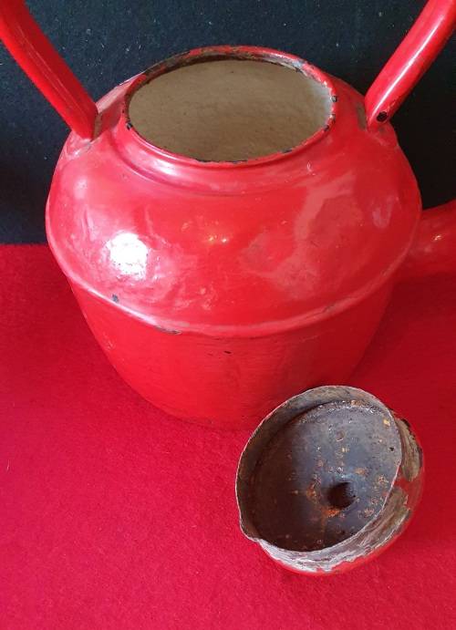 ORIGINAL STEAM TRAIN HUGE CONDUCTORS KETTLE. 1900s