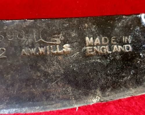 ANTIQUE A.W.WILLS BILL HOOK. ENGLAND. CIRCA 1876 .56 CM LONG.