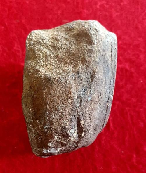 PREHISTORIC BOW DRILL FIRE STARTING STONE.SALVAGED AT BRANDBERG NAMIBIA EARLY 1900s BY SCHUTZTRUPPE