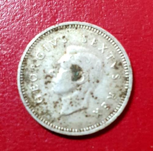 SILVER 3 PENCE S. A. ( 3D) 1952  George VI  EXCEPTIONAL CONDITION.