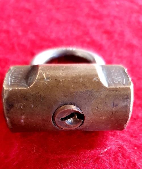 ANTIQUE TRAINS SOLID BRASS LOCK.