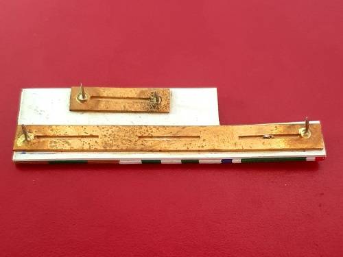 SAAF MEDAL BAR WITH RIBBONS. INCL 30 YEARS SERVICE.
