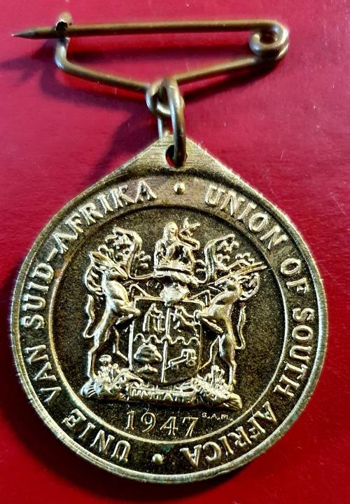 1947 Medal - Royal Visit of King George VI and Queen Elizabeth to South Africa.Numista Rarity 84