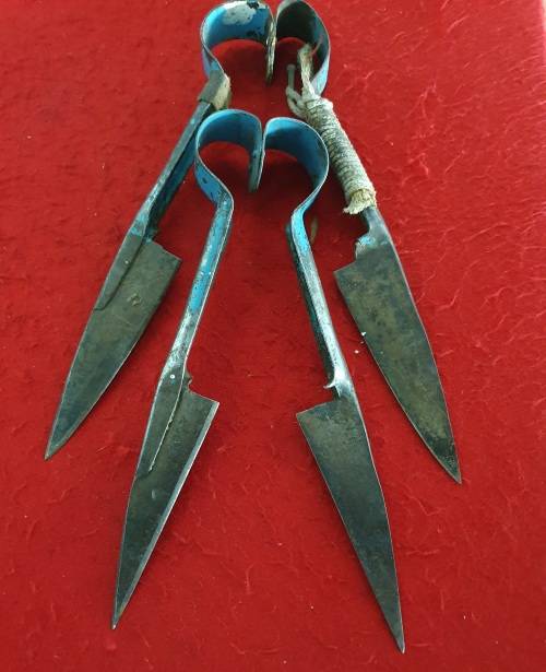 2 X ANTIQUE TO VINTAGE HAND SHEEP SHEARS. BID PER SHEARS. IDEAL FOR KNIFE MAKING !!