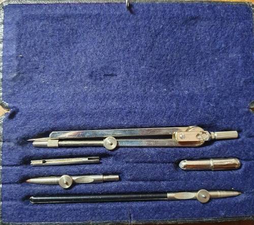ANTIQUE TECHNICAL ARCHITECT DRAWING SET.