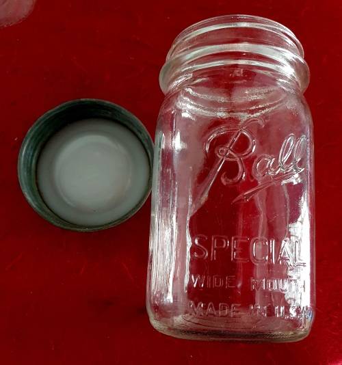 3 X 1930s BIG BALL PRESERVE JARS. WITH ORIGINAL PORCELAIN LID.18CM HIGH .BID PER JAR !!