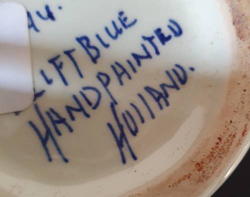 VINTAGE BIG HAND PAINTED DELFT WATER / WINE PITCHER . STUNNING DETAIL. 21 CM HIGH.