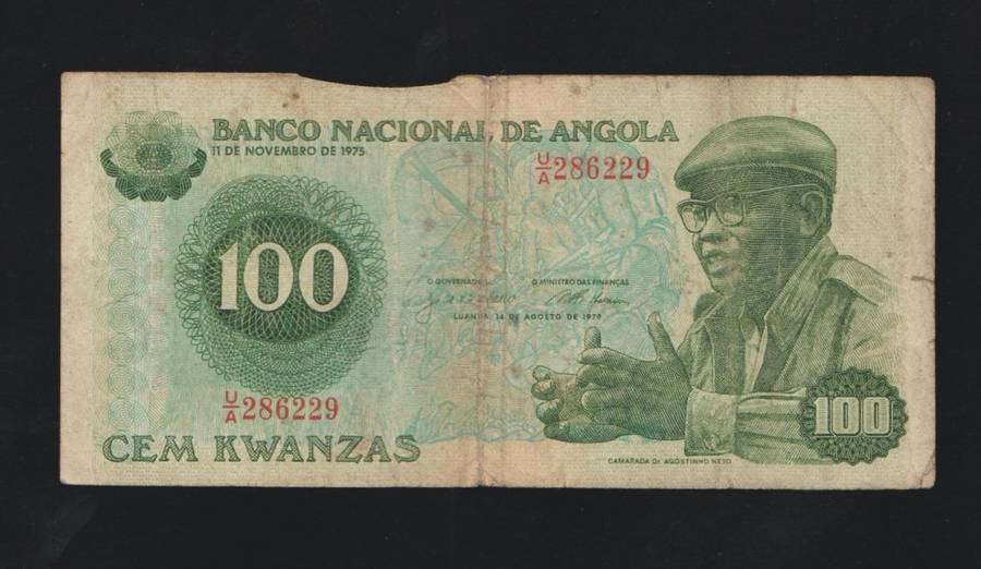 100 KWANZAS ANGOLA. 14 AUGUST 1979 . U/A 286229