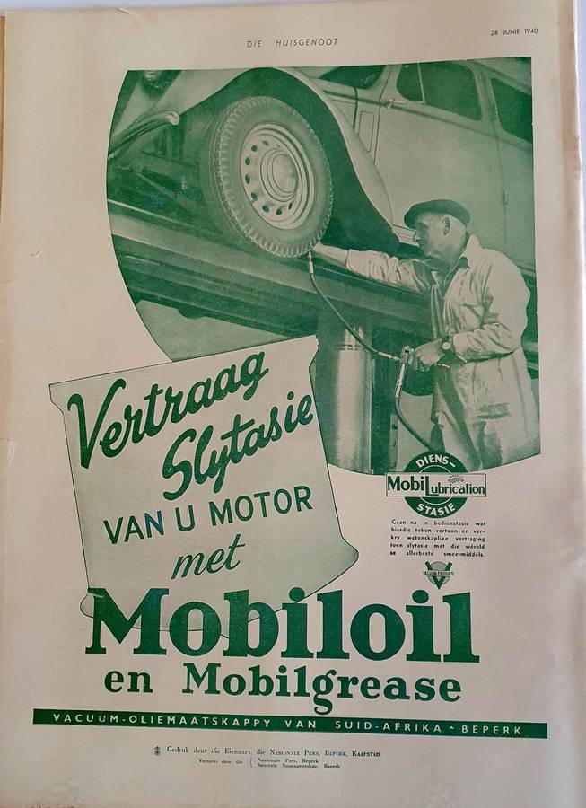 28 JUNIE 1940.  DIE HUISGENOOT. GHOLFBAAN JOHANNESBURG. BIG FORMAT .28CM WIDE X 38CM LENGHT.