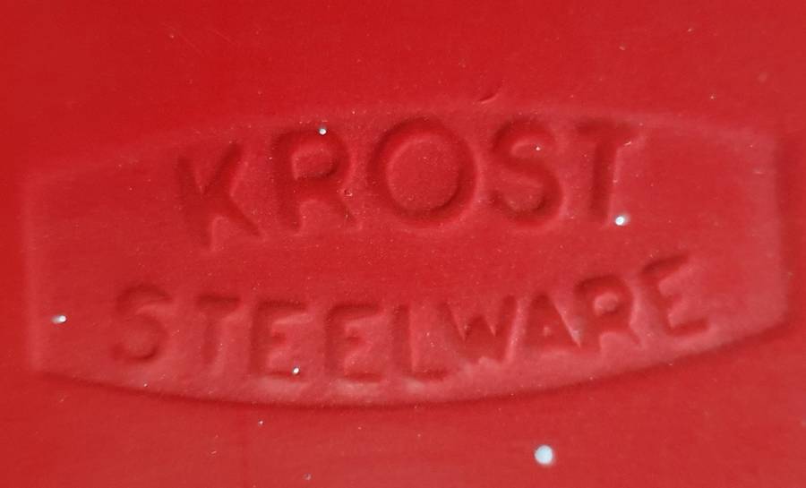 VINTAGE KROST STEELWARE BREAD BIN.