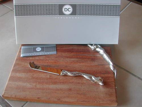 DIANA CARMICHAEL CHEESE BOARD WITH KNIFE. COLLECTORS DREAM!!