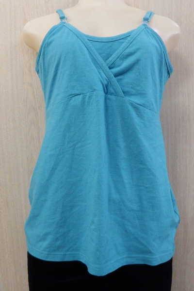 Baby on Board Maternity blue summer top - Size : 36