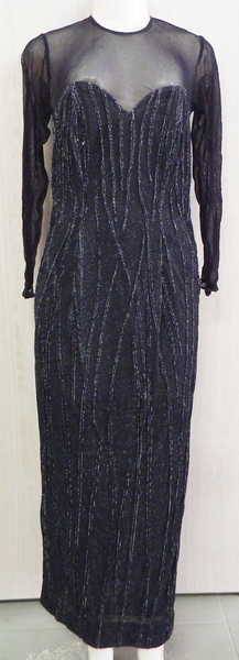 Black Carwerpes  Roly Handmade evening dress (m)