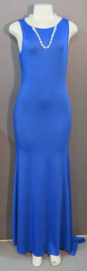 Long blue body fitted dress - Size small - Stretch - 88% Polyester - 12% Spandex