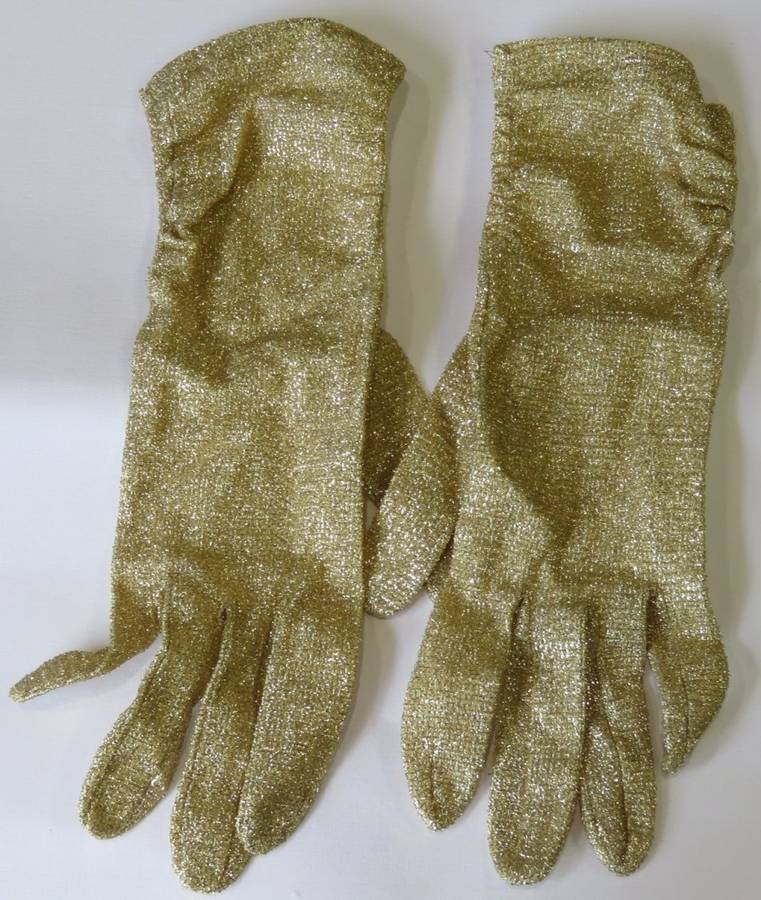 Vintage gold colour gloves