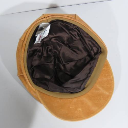 Vintage Italian Benelli leather cap - Size 55 cm