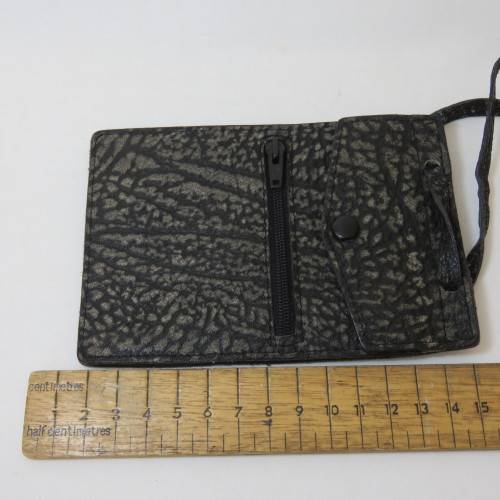 Small buffalo leather purse with sling