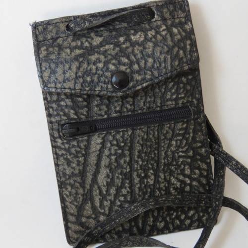 Small buffalo leather purse with sling