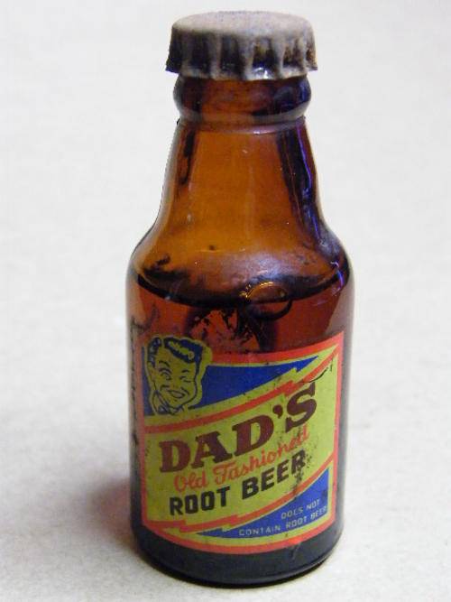 Dad's Old Fashioned Root Beer - miniature bottle still sealed as per scan