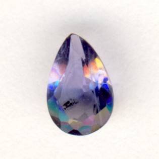 Pear shaped - 0.41 carat with lovely violet colour