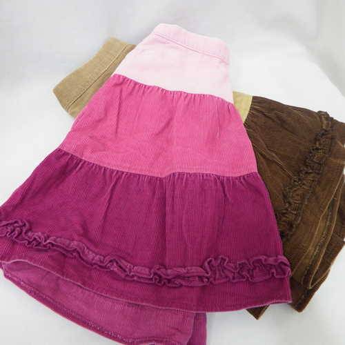 Lot of 2 Edgars corduroy skirts  - Age : 4-5 Years