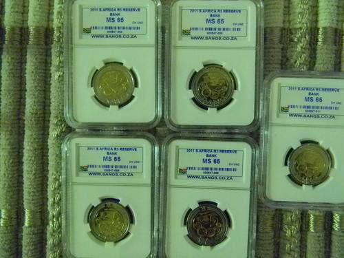 R5 Mandela SARB 2011 Coins MS66