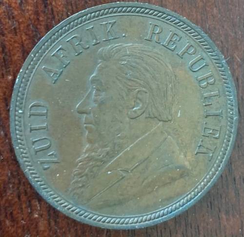1892 ZAR penny coin