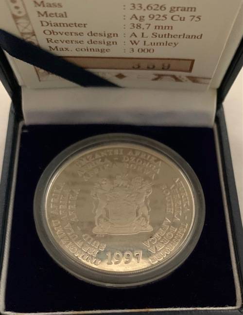 1997 Proof R2 Sea Horse Silver 1oz coin with box and certificate
