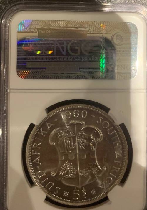 1960 5 shilling Silver Crown coin PF65 NGC graded only 3360 minted