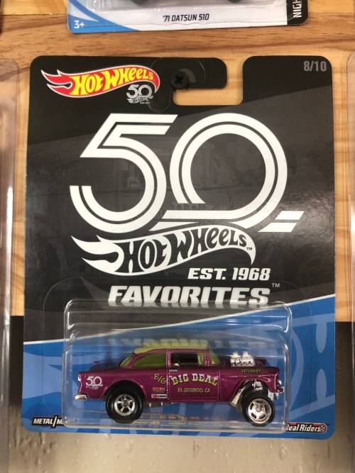 Hot Wheel 50th Pienk Gasser With Real Rider Tyres