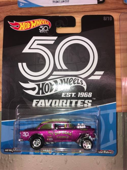 Hot Wheel 50th Pienk Gasser With Real Rider Tyres