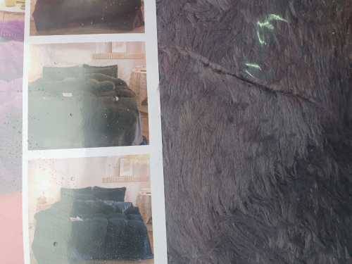 Super Fluffy Blanket Comforter Set - Dark Grey