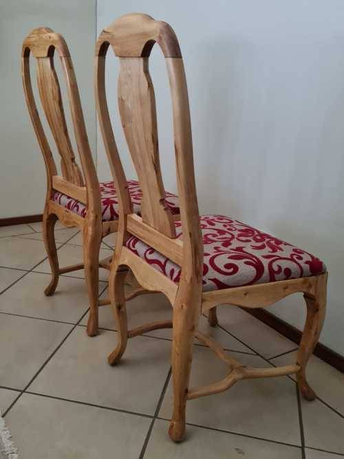 Two Occasional / Dining Room Chairs. Fully Restored and Newly Upholstered.