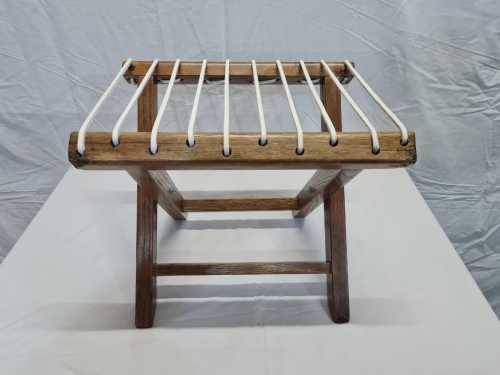Vintage Folding Riempie Stool