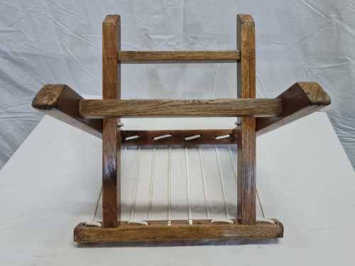 Vintage Folding Riempie Stool
