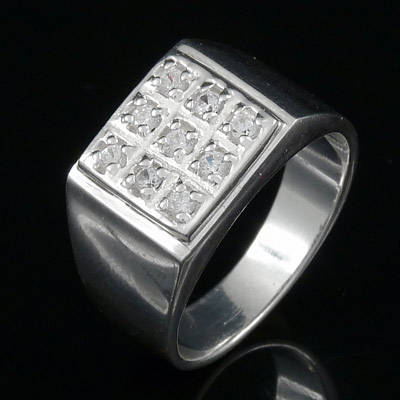 ONE Of A KIND Amazing Celtic Design !!! CZ Pave Ring Size 10 ( T 1/2 )