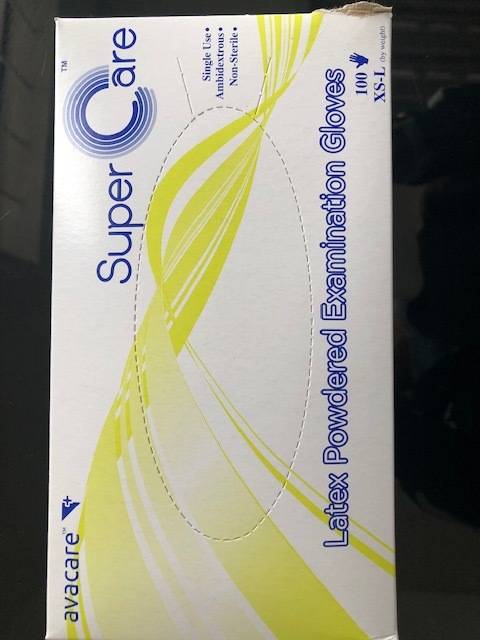 Latex Examination gloves Powdered Large