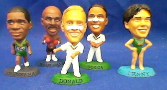 SET OF 5 SPORT FIGURINES