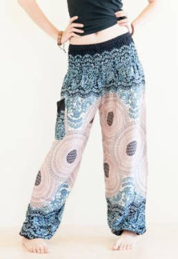 Gypsy Pants, harem pants, Funky Thai Pants, Beach, Aladdin pant, indie, summer Hippy, elastic waist,