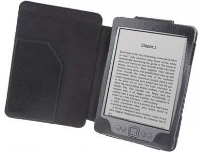 Kindle 4 black leather case cover