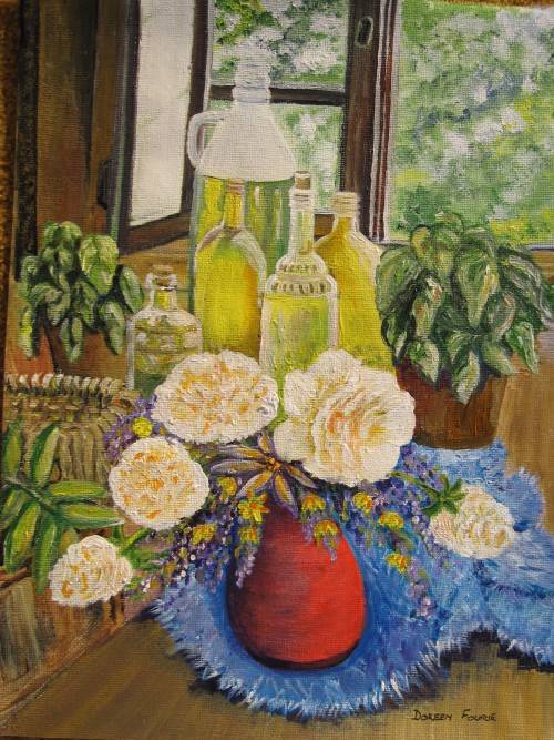 Original A4 acrylic painting on canvas by Doreen Fourie