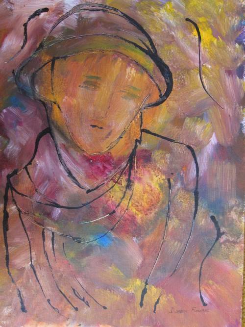 Original A4 acrylic painting on canvas by Doreen Fourie