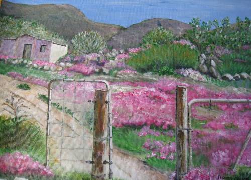 Original 230mmx300mm acrylic painting on canvas sheet by Doreen Fourie