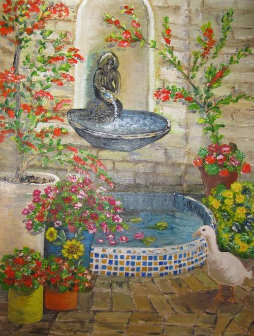 Original 220x300mm acrylic canvas sheet by Doreen Fourie