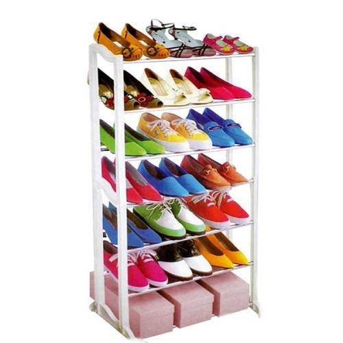 Shoe Rack - 7 Tier White